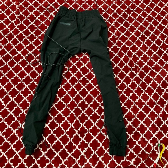 Maniere de Voir black lace up bondage joggers - Picture 13 of 15